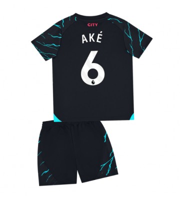 Manchester City Nathan Ake #6 Tredje Kläder Barn 2023-24 Kortärmad (+ Korta byxor)